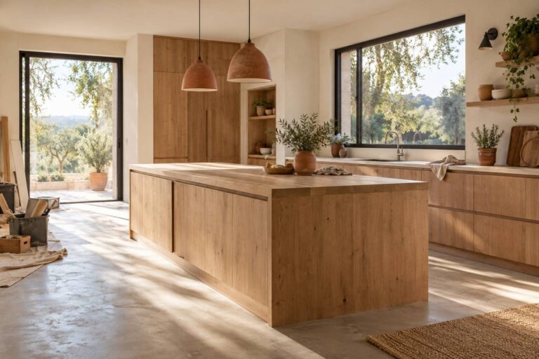 Cuisine bois : essences, finitions et entretien durable