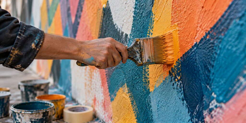 Plan de détail illustrant le sujet de l'article : Fresque murale : techniques, prix et artistes à solliciter