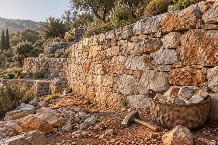 Restanque : construire et restaurer un mur en pierre sèche